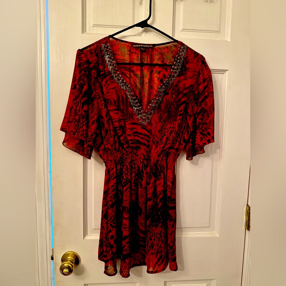 Beautiful top that can be worn as beach cover-up size L